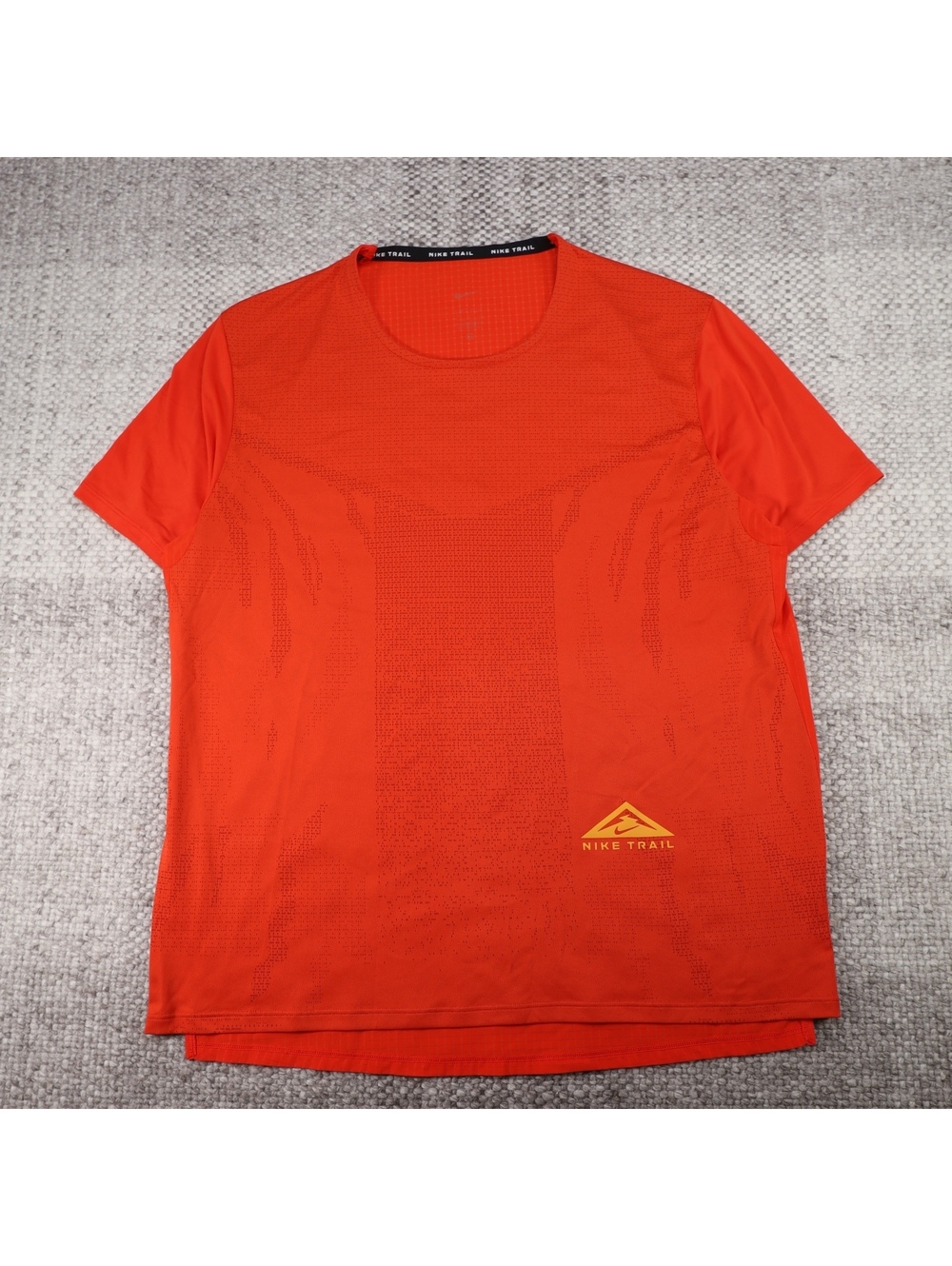 Nike Men's Dri-FIT Rise 365 Trail Running Top - Habanero Red - Large